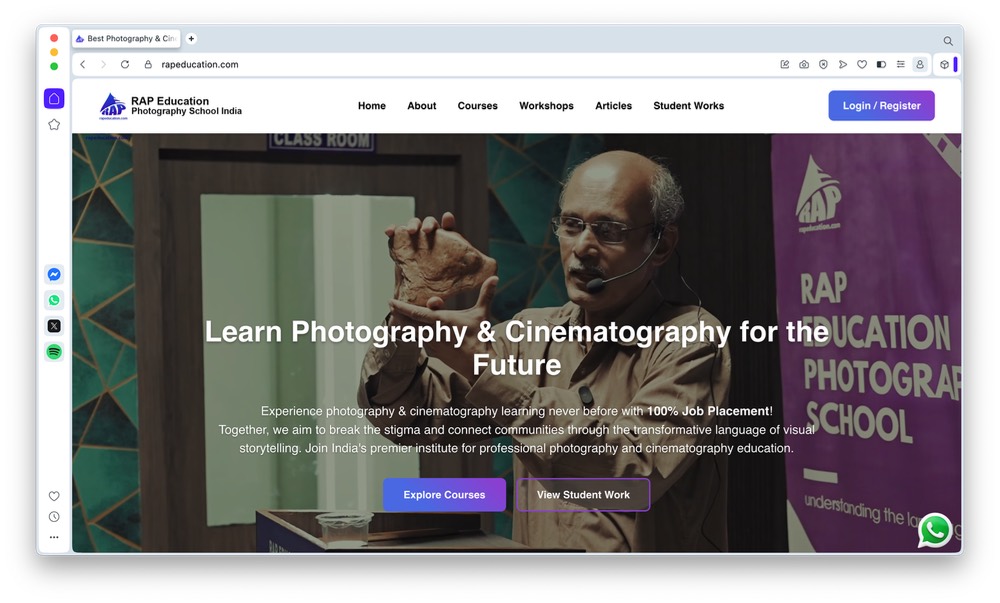RAP Education website home page